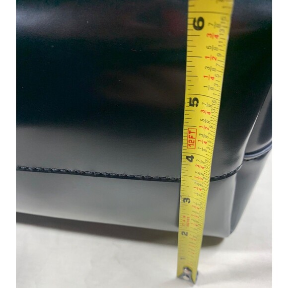 J. Crew Edie Bucket Bag Black Italian Patent Leather Dustbag Inc NWT - Picture 7 of 14